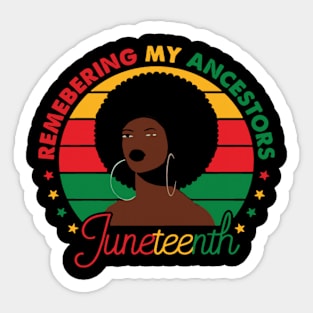 Juneteenth Womens Black King Nutritional Sticker